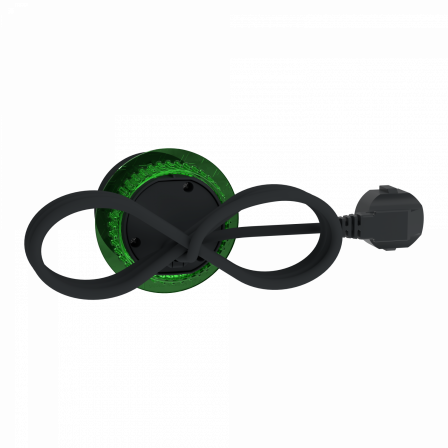 Unica System+ - bloc de prise à encastrer XS - 2P+T + USB A - câble 2m - anthra