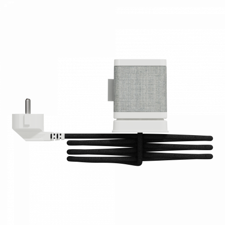 Unica System+ - clip bureau S design - 3 PC + USB A+C 3,1A - 2m - blanc/tissu