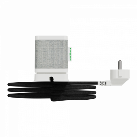 Unica System+ - clip bureau S design - 3 PC + USB A+C 3,1A - 2m - blanc/tissu