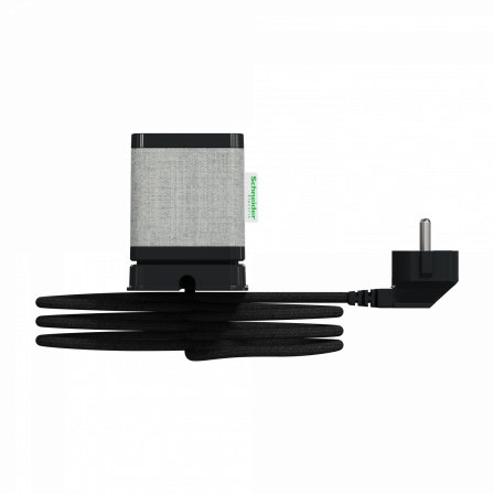 Unica System+ - clip bureau S design - 3 PC + USB A+C 3,1A - 2m - anthra/tissu