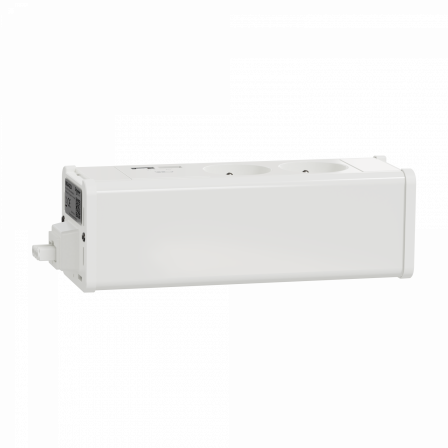 Unica System+ - nourrice précâblée M - 2 prises 2P+T + USB A+C - blanc