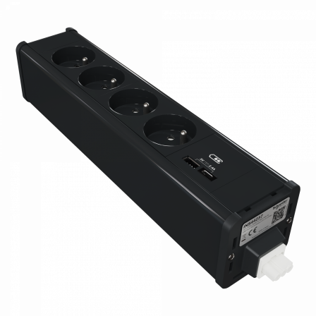 Unica System+ - nourrice précâblée M - 4 prises 2P+T + USB A+C - anthracite