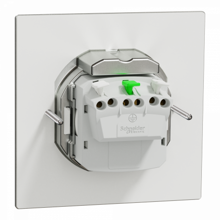 Unica System+ - Prise de sol XS IK08 IP44 - 2P+T - carrée métal