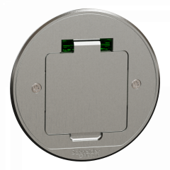 Unica System+ - Prise de sol XS IK08 IP44 - 2P+T - ronde métal