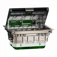 Unica System+ - Boîtier de sol L 2x2x4mod ou 8 postes - métal - IK09 IP20