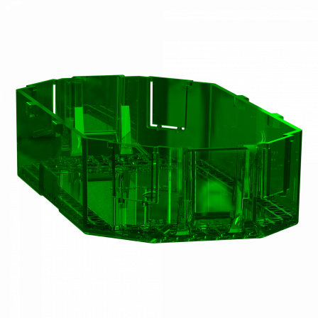 Unica System+ - Boîte de fond pour support appareillage M/L - 4mod - lot de 10