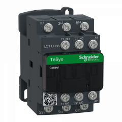 TeSys contacteur D - 3P - 3F -6A AC3 - contacts auxiliaires 1F+1O 220Vca 50/60Hz