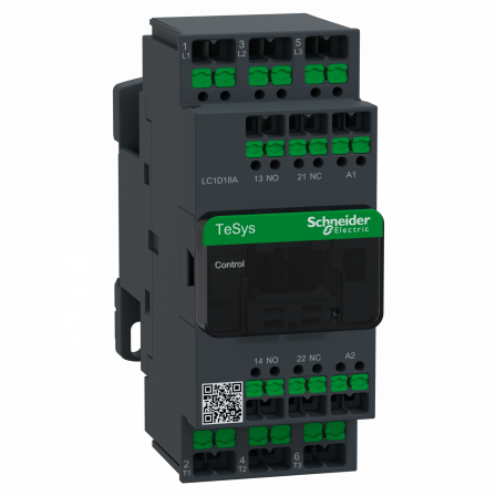 Snap-In - TeSys LC1D - contacteur - 3P - AC-3 440V - 18A - bobine 115Vca