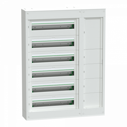 PrismaSeT S - coffret saillie plastique & métal 6 rangées 24 modules + Gaine