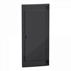 PrismaSeT XS - Porte fumée RAL9003 pour coffret encastré 4 rangées 13 modules