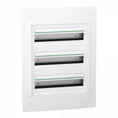 PrismaSeT XS - Coffret encastré 3 rangées 18 modules - sans porte