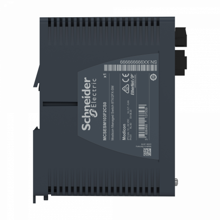 Modicon Switch administré - 8 ports cuivre & 2 ports fibre monomode