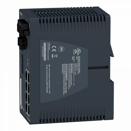 Modicon Switch Manageable Etendu 8Ports Cuivre + 2 ports fibres Opti. MM - Durci