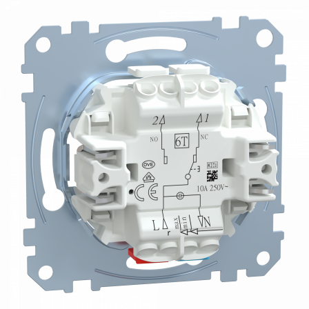 D-Life - bouton poussoir NO/NF - 10A - méca seul
