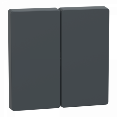 D-Life - enjoliveur pour commande double sans marquage - anthracite