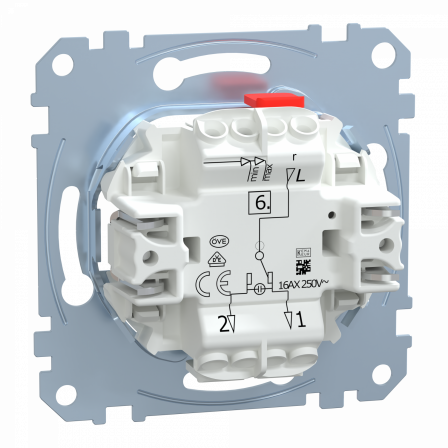 D-Life - interrupteur va-et-vient lumineux localisation - 16A - méca seul