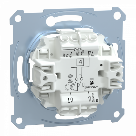 D-Life - interrupteur volets roulants avec contact supplémentaire - méca seul