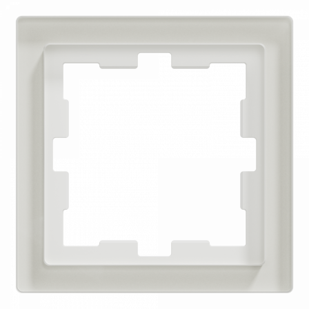 D-Life - cadre de finition - verre - blanc - 1 poste