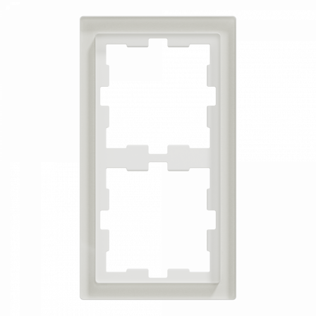 D-Life - cadre de finition - verre - blanc - 2 postes