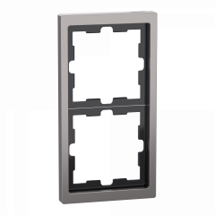 D-Life - cadre de finition - métal - nickel - 2 postes