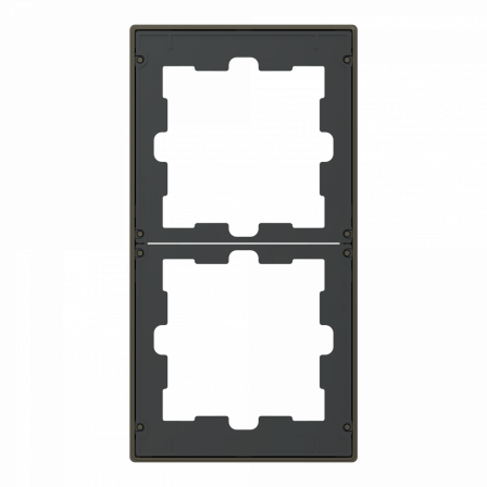 D-Life - cadre de finition - métal - mocca - 2 postes