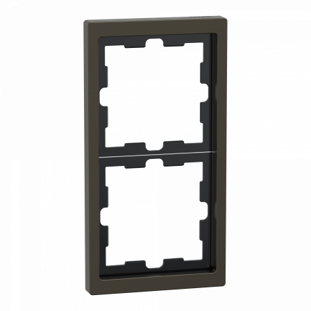 D-Life - cadre de finition - métal - mocca - 2 postes