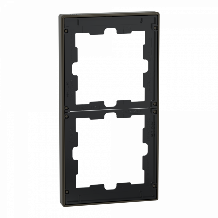 D-Life - cadre de finition - métal - mocca - 2 postes