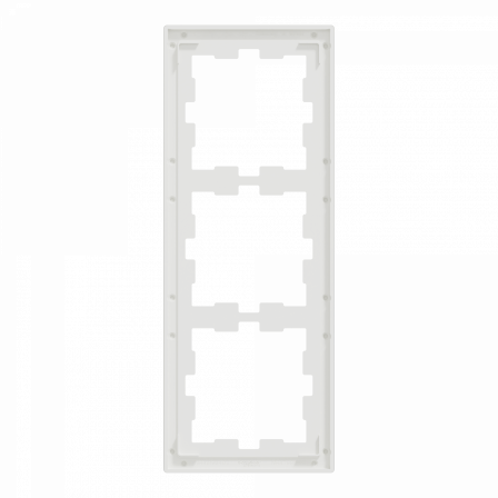D-Life - cadre de finition - verre - blanc - 3 postes