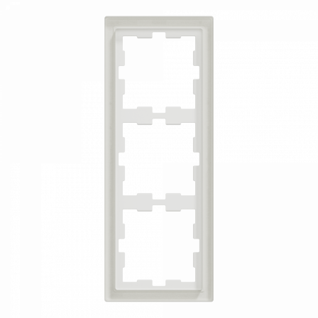 D-Life - cadre de finition - verre - blanc - 3 postes