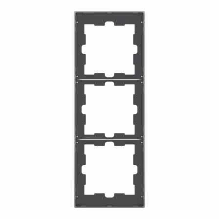 D-Life - cadre de finition - métal - nickel - 3 postes