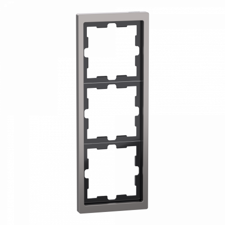 D-Life - cadre de finition - métal - nickel - 3 postes