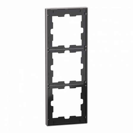 D-Life - cadre de finition - métal - nickel - 3 postes