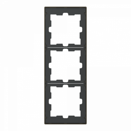 D-Life - cadre de finition - métal - mocca - 3 postes