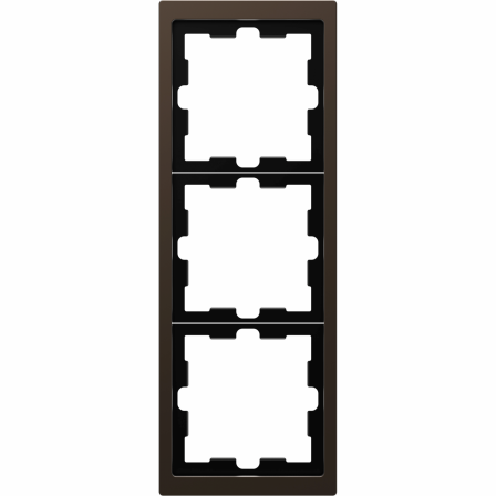 D-Life - cadre de finition - métal - mocca - 3 postes