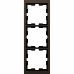 D-Life - cadre de finition - métal - mocca - 3 postes