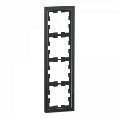 D-Life - cadre de finition - verre - noir - 4 postes