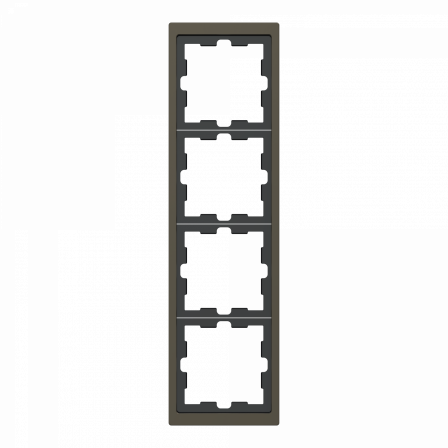 D-Life - cadre de finition - métal - mocca - 4 postes