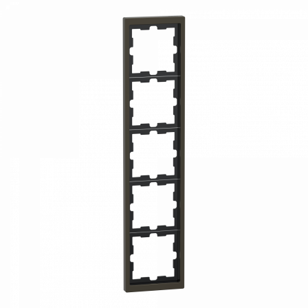 D-Life - cadre de finition - métal - mocca - 5 postes