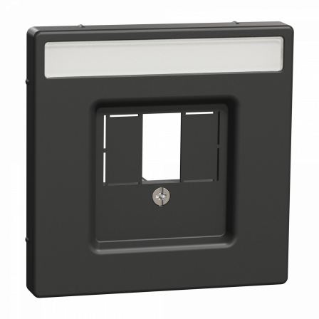 D-Life - enjoliveur pour prise conn multimédia - porte-étiquette - anthracite
