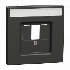 D-Life - enjoliveur pour prise conn multimédia - porte-étiquette - anthracite