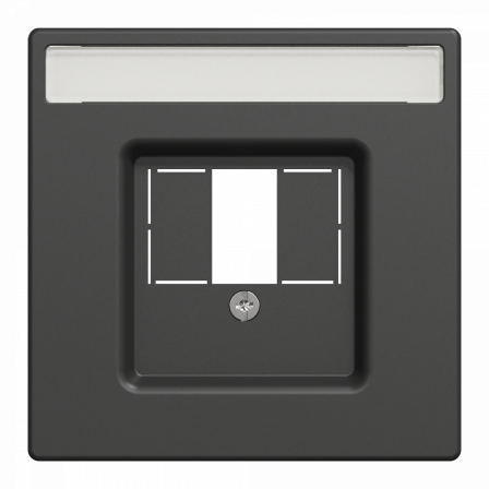 D-Life - enjoliveur pour prise conn multimédia - porte-étiquette - anthracite