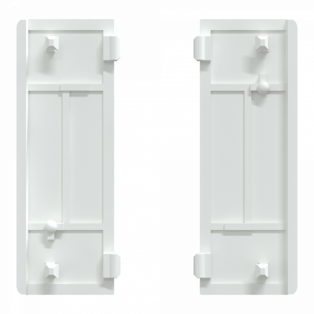 SpaceLogic KNX - D-Life - Dynamique -2 touches médiannes - Blanc lotus