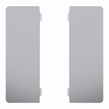 SpaceLogic KNX - D-Life - Dynamique - 2 touches médiannes - Acier