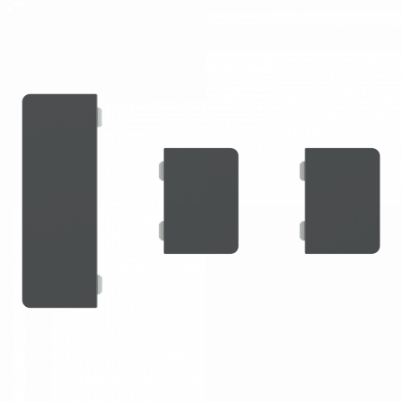 SpaceLogic KNX - D-Life - Dynamique - 1 touche médiane + 2 petites - Anthracite