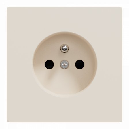D-Life - prise de courant 2P+T - FR - méca + enjoliveur - blanc sable