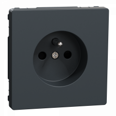 D-Life - prise de courant 2P+T - FR - méca + enjoliveur - anthracite