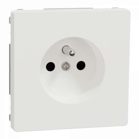 D-Life - prise de courant 2P+T - FR - méca + enjoliveur - blanc lotus