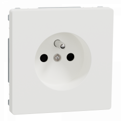 D-Life - prise de courant 2P+T - FR - méca + enjoliveur - blanc lotus