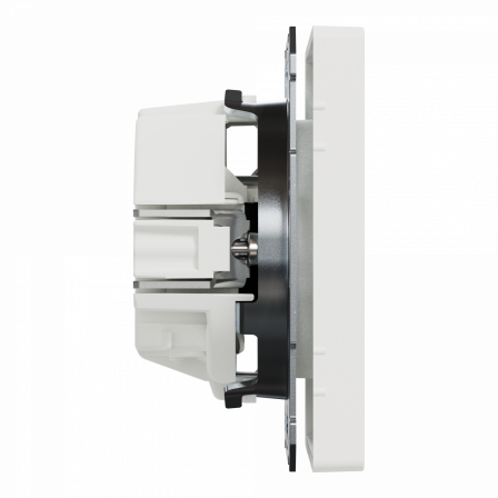 D-Life - prise de courant 2P+T - FR - méca + enjoliveur - blanc lotus