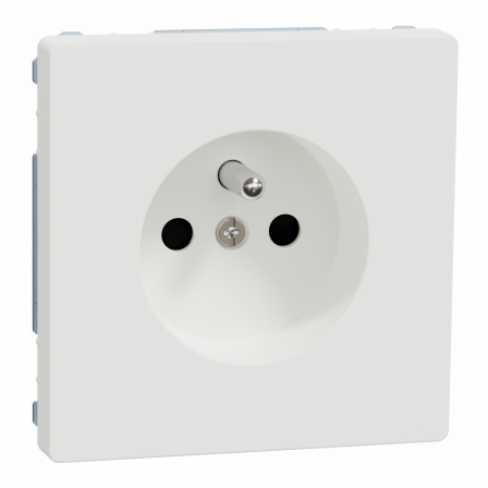 D-Life - prise de courant 2P+T - FR - méca + enjoliveur - blanc nordic mat